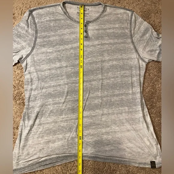 Lucky Brand Venice Burnout Adult Mens Size XL Polyester Cotton Gray Light Shirt - Picture 6 of 10